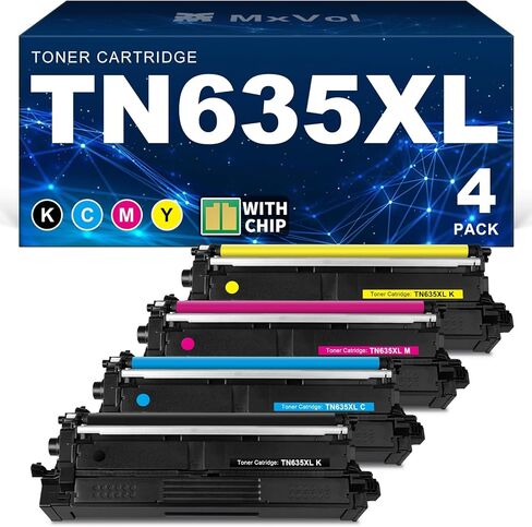 TN635XL TN635 High Yield Toner Cartridge Compatible Replacement for Brother TN 635XL TN-635XL Toner to use with MFC-L8930CDW HL-L8430CDW HL-L8570CDW MFC-L8730CDW MFC-L8970CDW MFC-EX575 Printer 4-Pack in Kuwait