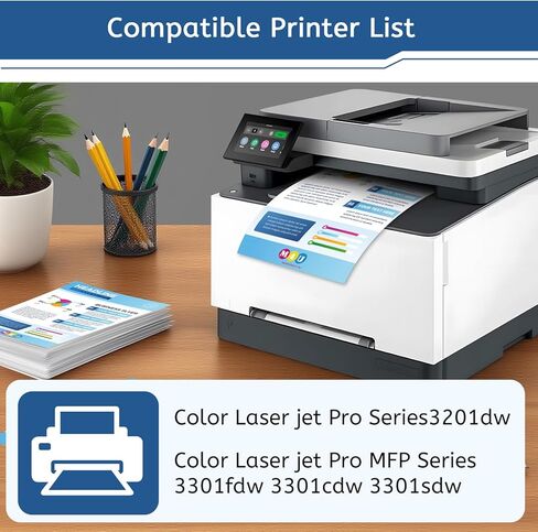 218A Toner Cartridges 4 Pack(with chip) Comaptible with 218A W2180A 218X W2180X, Works with Color Pro 3201 MFP 3301 3201dw MFP 3301cdw 3301fdw 3301sdw(Black Cyan Yellow Magenta) in Kuwait