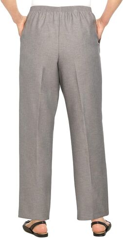 Alfred Dunner Women's Solid Medium Pant Size 10 Grey in Saudi Arabia