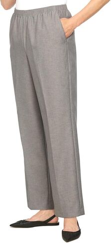 Alfred Dunner Women's Solid Medium Pant Size 10 Grey in Saudi Arabia