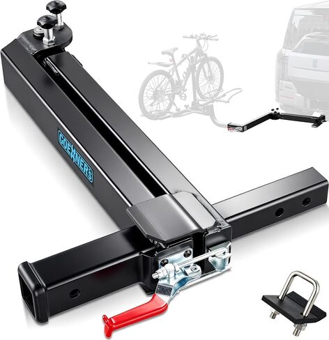 𝟐𝟎𝟐𝟔 𝐔𝐩𝐠𝐫𝐚𝐝𝐞𝐝 Swing Away Hitch Adapter for 2" Hitch, 0-180 Degree Swing Arm, 250lb Load Capacity, Hitch Mounted Bike Racks Extension Accessory for Cars, Trucks, SUVs in Kuwait