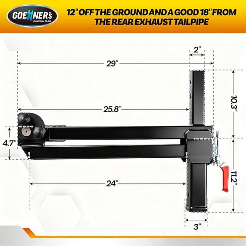 𝟐𝟎𝟐𝟔 𝐔𝐩𝐠𝐫𝐚𝐝𝐞𝐝 Swing Away Hitch Adapter for 2" Hitch, 0-180 Degree Swing Arm, 250lb Load Capacity, Hitch Mounted Bike Racks Extension Accessory for Cars, Trucks, SUVs in Kuwait