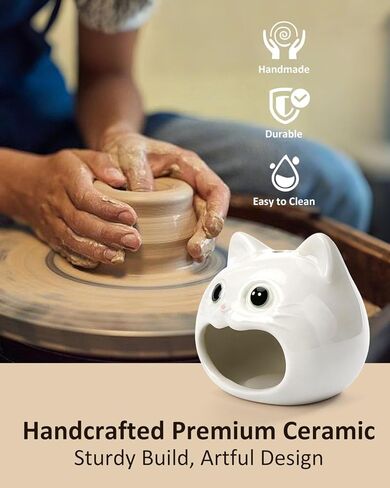 حامل بالو سانتو من السيراميك، موقد بالو سانتو مصنوع يدويًا مع حصيرة مقاومة للحرارة، حامل البخور لتنظيف الطاقة، اليوغا، هدية التأمل، الديكور in Kuwait