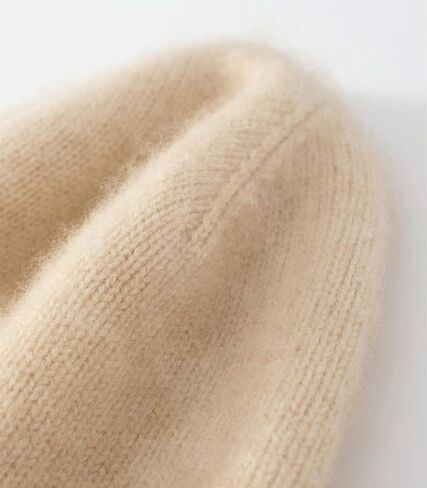 Womens Beanie Hats Fall Winter Soft Warm Merino Wool Cashmere Knit Cap in Saudi Arabia