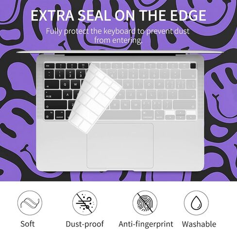 حافظة كمبيوتر محمول متوافقة مع جهاز MacBook Air 13 بوصة من Watbro إصدار 2020 2019 2018 إصدار A2337 M1/A2179/A1932، حافظة بنمط حديث من السبعينيات، مناسبة لجهاز MacBook Air 2020 مع معرف اللمس in Saudi Arabia