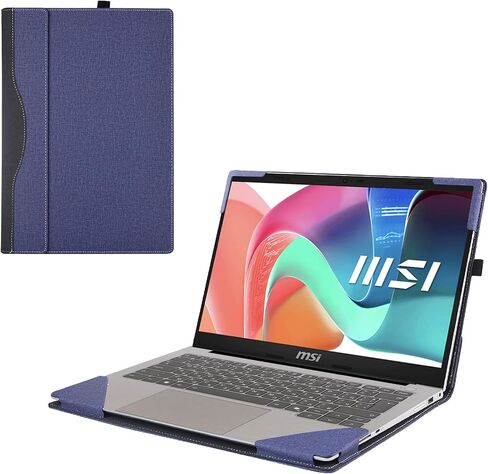 Laptop Cover Case for MSI Modern 13 F1M Series 13.3"[not Compatible with Any Other Model] 2-in-1 Detachable PU Leather Shell Notebook Sleeve (Wine red) in Saudi Arabia