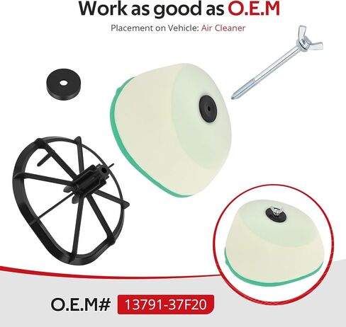 دليل حامل فلتر الهواء وفلتر قفص جافيك مع غسالة مسمار الجناح لسوزوكي RM125 RM250 2001-2008 O.E.M #13791-37F20 in Kuwait