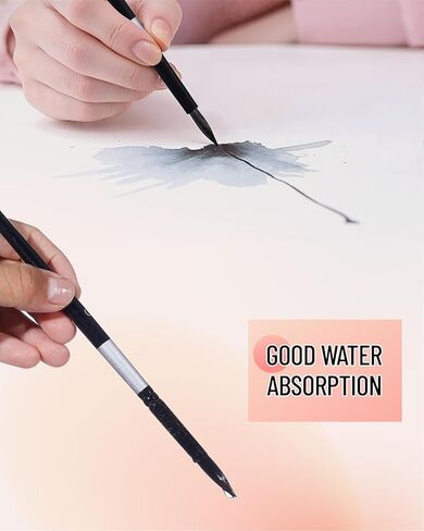 EORTA 7cs Watercolor Paint Brushes, Round Pointed Artist Face Brush Set, Professional Nylon Brushes for Acrylic Oil Gouache Watercolor Ink Oil Tempera Body Detail Detailing Nail Art, 7 Sizes in Saudi Arabia