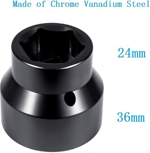 Oil Filter Socket 24mm / 36mm Steel Reversible Fuel Filter Cap Remover and Installer Tool Compatible with 6.0L / 6.4L Ford Powerstroke Diesel 2003-2010 in Saudi Arabia