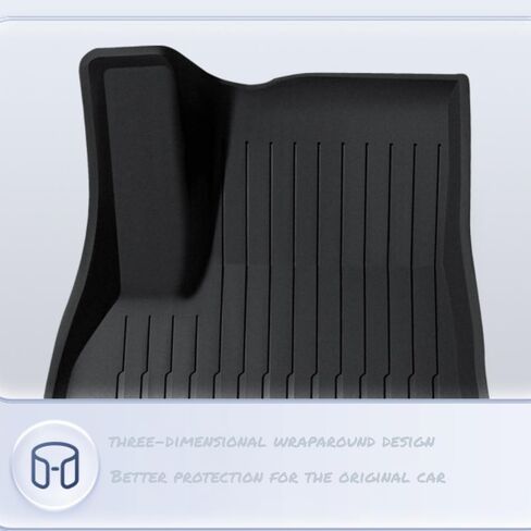 Floor Mats for Tesla Model Y 2024 2023 2022 2021 TPE All Weather Protection Floor Mats Set (6 Pieces),Custom Fit Cargo Liner Cargo Trunk Accessories,Heavy Duty Accessories,Black in Saudi Arabia