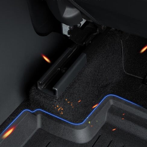 Floor Mats for Tesla Model Y 2024 2023 2022 2021 TPE All Weather Protection Floor Mats Set (6 Pieces),Custom Fit Cargo Liner Cargo Trunk Accessories,Heavy Duty Accessories,Black in Saudi Arabia