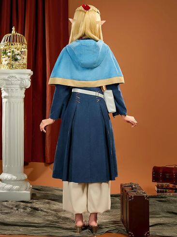 miccostumes Women's Costume Elf Cosplay Luxurious Blue Dress Shawl with Pants and Bags in Saudi Arabia
