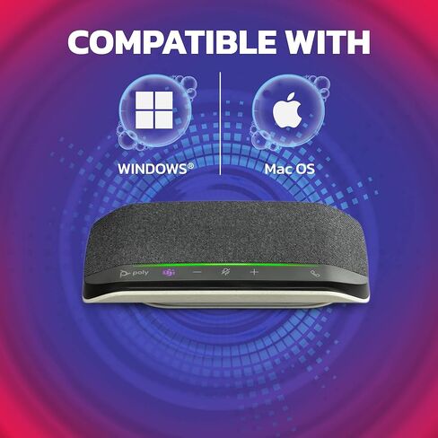 مكبر صوت ذكي Poly Sync 10 USB (Plantronics) مع ميكروفون - مكبر صوت محمول يتصل بالكمبيوتر الشخصي، Mac - يعزز صوت اجتماعات الفيديو، وتقليل الضوضاء/الصدى - مصنوع للفرق، والتكبير، والصوت المزدوج الكامل الغني in Saudi Arabia