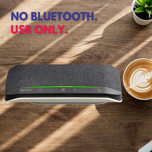 مكبر صوت ذكي Poly Sync 10 USB (Plantronics) مع ميكروفون - مكبر صوت محمول يتصل بالكمبيوتر الشخصي، Mac - يعزز صوت اجتماعات الفيديو، وتقليل الضوضاء/الصدى - مصنوع للفرق، والتكبير، والصوت المزدوج الكامل الغني in Saudi Arabia