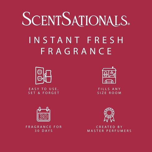 ScentSationals Cherry Pistachio Macaron Fragrance Oil Plug In Air Freshener Refills 3-Pack - Works with Scentsationals Wall Plugs, Long-Lasting Home Fragrance, 0.8 fl oz Each, Packaging May Vary in Saudi Arabia