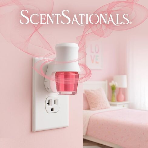 ScentSationals Cherry Blossoms Fragrance Oil Plug In Air Freshener Refills 3-Pack - Works with Scentsationals Wall Plugs, Long-Lasting Home Fragrance, 0.8 fl oz Each, Packaging May Vary in Saudi Arabia