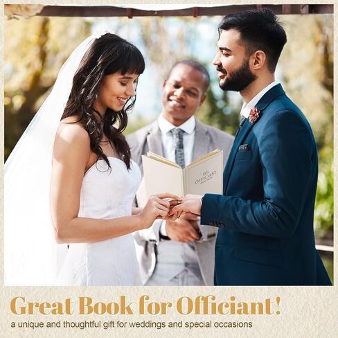 Wedding Officiant Book Personalized Linen Hardcover Journal with Name Sticker, 160 Lined Pages, 5.31 x 8.27 in A5 Notebook, Pastor Minister Sermon Officiant Gift for Wedding Ceremony in Saudi Arabia