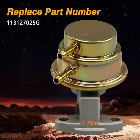 Fuel Pump & 2 PCS Spacers Compatible with VW Beetle Super Beetle 1973-1974, Use with Alternator Replace#: 113127025G in Saudi Arabia