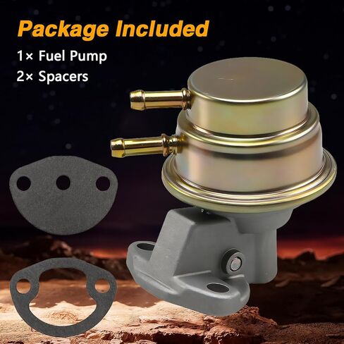 Fuel Pump & 2 PCS Spacers Compatible with VW Beetle Super Beetle 1973-1974, Use with Alternator Replace#: 113127025G in Saudi Arabia