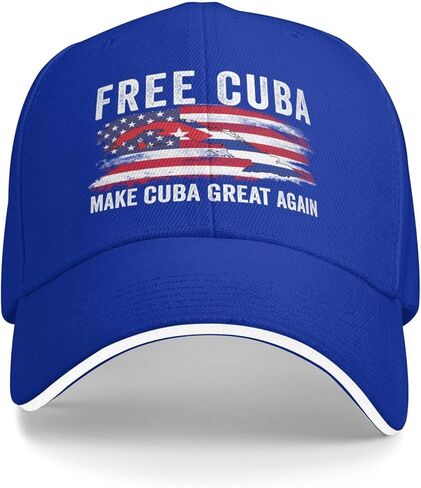 Free Cuba hat Make Cuba Great Again Cuban Flag Baseball Cap Navy in Kuwait