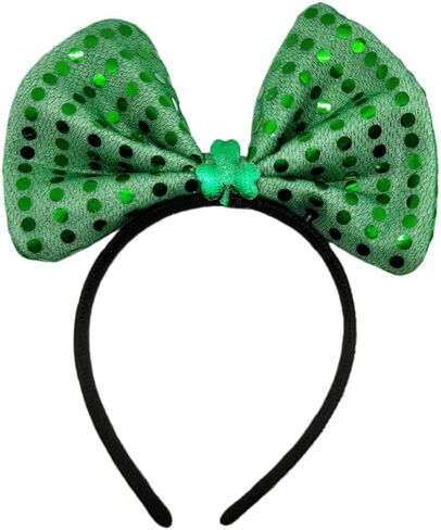 مجموعة أزياء عيد القديس باتريك مكونة من 4 قطع، تنورة توتو خضراء، أقراط شامروك، عصابة رأس على شكل ربطة عنق، وشاح، مجموعة إكسسوارات الحفلات للنساء، ديكورات أيرلندية in Kuwait