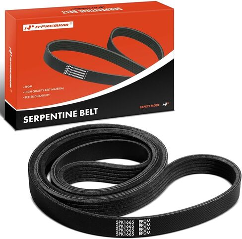 A-Premium 65.55 Inch Engine Serpentine Drive Belt Compatible with Chevrolet Spark 2016 2017 2018 2019 2020 2021 2022, 1.4L in Saudi Arabia