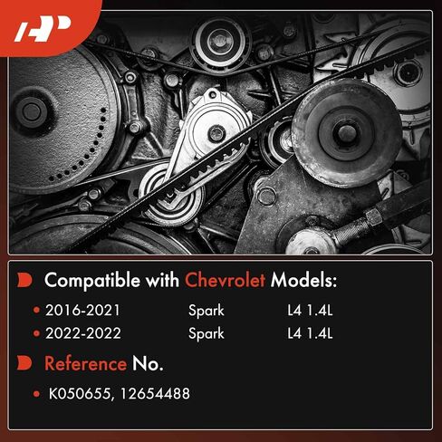 A-Premium 65.55 Inch Engine Serpentine Drive Belt Compatible with Chevrolet Spark 2016 2017 2018 2019 2020 2021 2022, 1.4L in Saudi Arabia