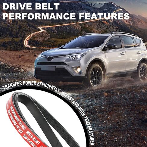 6PK1255 Serpentine Drive Belt Compatible with Toyota Camry, Scion tC, Hyundai Accent, Veloster, Kia Forte, Optima, Rio, Soul, Lexus NX 350 Replacement for 6PK1256 K060494 9091602667 in Saudi Arabia