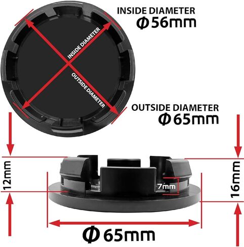 Biomar Labs® 4 x 65mm Wheel Centre Alloy Hub Center Caps Compatible with VW 3B7 601 171 / 6U7 601 171 Hubcaps UK GB Union Jack United Kingdom England British National Silver Flag CV 29 in Saudi Arabia