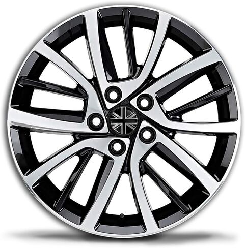Biomar Labs® 4 x 65mm Wheel Centre Alloy Hub Center Caps Compatible with VW 3B7 601 171 / 6U7 601 171 Hubcaps UK GB Union Jack United Kingdom England British National Silver Flag CV 29 in Saudi Arabia
