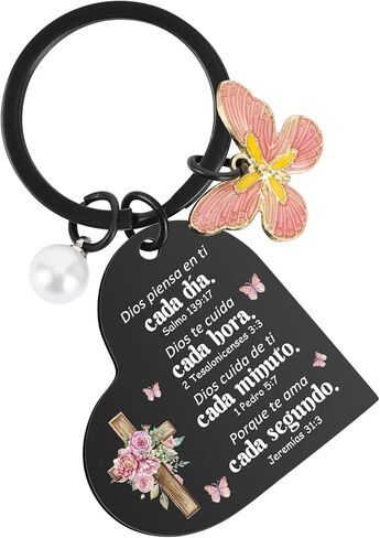 Spanish Christian Gifts For Women - Religious Inspirational Gifts With Bible Verse, Spiritual Keychain Christmas Birthday Gift for Female Mother Sister Friends in Kuwait