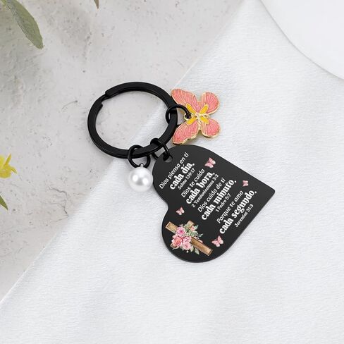 Spanish Christian Gifts For Women - Religious Inspirational Gifts With Bible Verse, Spiritual Keychain Christmas Birthday Gift for Female Mother Sister Friends in Kuwait