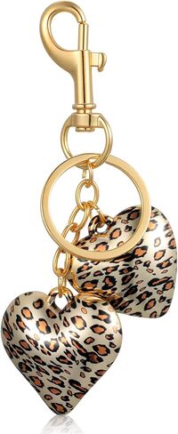 Leopard Purse Charms for Women, Leopard Print Keychain, Fall Bag Jewelry, Heart Key Chain, Backpack Charm Cute Y2K Fashion Accessories in Saudi Arabia
