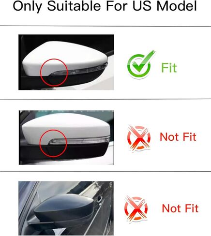 غطاء غطاء مرآة جانبية للسائق الأيسر متوافق مع VW Beetle 2012-2019، Jetta MK6 2011-2018 أبيض، مناسب فقط للطراز الأمريكي in Kuwait