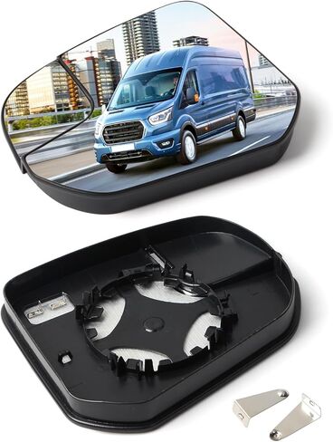 زجاج مرآة جانب الركاب الأيمن مناسب لسيارة Ford Transit Connect 2014 2015 2016 2017 2018 2019 2020 2021 2022، مرآة رؤية خلفية ساخنة مع لوحة داعمة in Kuwait