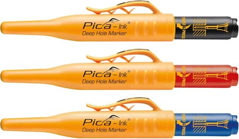 Pica Ink Set, Permanent Marker pens, 3 pens, Black, Blue, Red (Pack of 3) in Kuwait