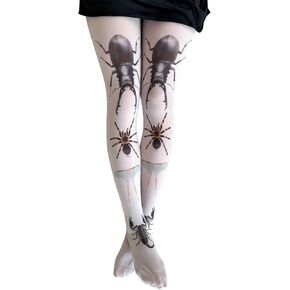 Whimsy Creatures Pattern Tights - Personality Y2K Funky Stockings for Women, Retro Harajuku Style in Kuwait