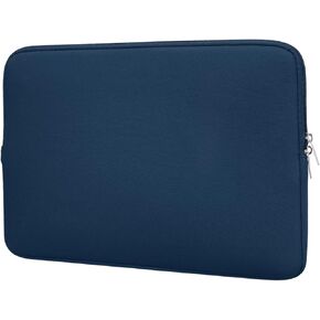 Laptop Case - Polyester Computer Sleeve Carrying Bag Shockproof Laptop Protective Cover for 14" Notebook, Dark Blue in Kuwait