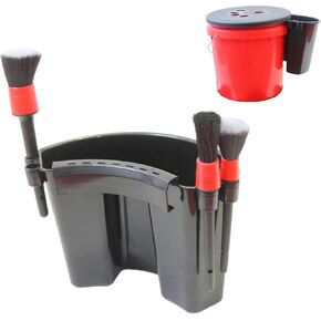 منظم دلو تفاصيل السيارة - حامل أدوات الغسيل التلقائي المحمول، أسود in Kuwait