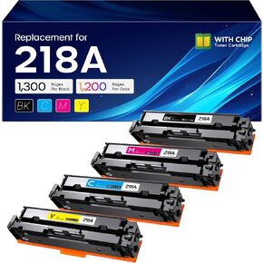 218A Toner Cartridges 4 Pack 3301sdw 3301cdw with Chip Compatible Replacement for HP 218A 218X 218 W2180A High Yield for Color LaserJet Pro MFP 3301fdw 3201dw 3301 Printer (Black Cyan Yellow Magenta) in Kuwait