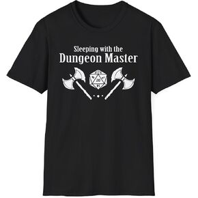 Sleeping with The Dungeon Master T-Shirt – Dungeons and Dragons Funny D&D Gamer Couple Tee in Saudi Arabia