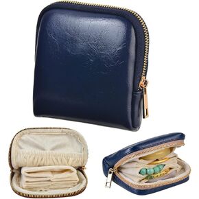findtime Mini Travel Jewelry Organizer Bag Portable Travel Jewelry Case Small Bag Organizer Pouch for Traveling and Storage for Earring, Ring, Necklace, Bracelet with Velvet Lining in Saudi Arabia