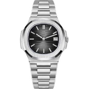 ساعة رجال الأعمال watchdives 41 مم WD0013 مثمنة 745 Movt كوارتز تناظرية فاخرة للرجال كريستال الياقوت المضيء، مقاومة للماء 80 متر in Kuwait