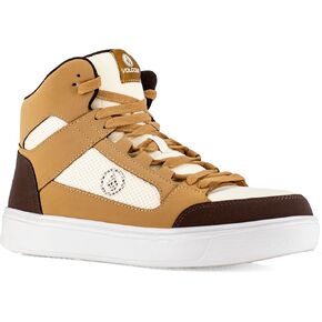 حذاء Volcom® Evolve EH Comp Toe للرجال - الجزء العلوي من الجلد السويدي والجلد - نعل داخلي ناعم - بطانة من الإسفنج الذكي رمادي 9 M in Kuwait