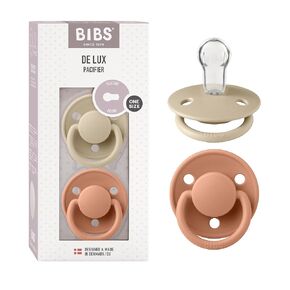 BIBS Pacifiers - De Lux Collection | BPA-Free Baby Pacifier | Made in Denmark | Set of 2 Iron/Baby Blue Color Premium Soothers | Size One Size in Kuwait