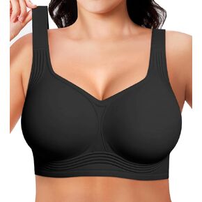 Bras for Women Jelly Wireless Supportive Seamless Full Coverage Push Up No Underwire Comfort Plus Size for Older Women in Kuwait