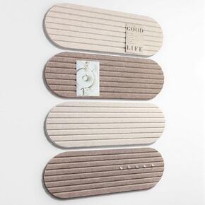 Bulletin Board, 24'' X 8'' Cork Board Alternative, 4 Pack Felt Bar Strips Board with Pushpins, Foldable Felt Notice Vision Board Photo Display Board for Office Home School Wall in Kuwait