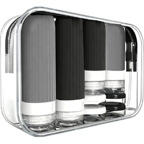 Travel Bottles-16 Pack 3.4oz Portable, TSA Approved Leak-Proof Silicone Toiletry Containers, Refillable Squeezable for Shampoo, Conditioner, Cologne, Perfume & Lotion – On-the-Go Essentials in Kuwait