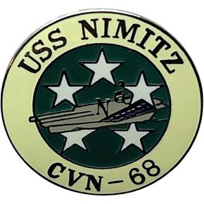 USN Navy CVN-68 حاملة الطائرات سفينة نيميتز قبعة أو دبوس طية صدر السترة HON14939 F6D11P in Kuwait