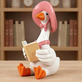Cute Desk Goose Figurine - 3 inch Mini Desktop Decor, Thoughtful Gift with Bunny Ears & Eggs for Easter, Spring, Housewarming, Office in Saudi Arabia